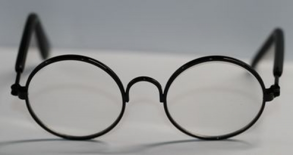 Brille 8 cm schwarz klare Gläser für Teddies oder Puppen Accessoire Requisite