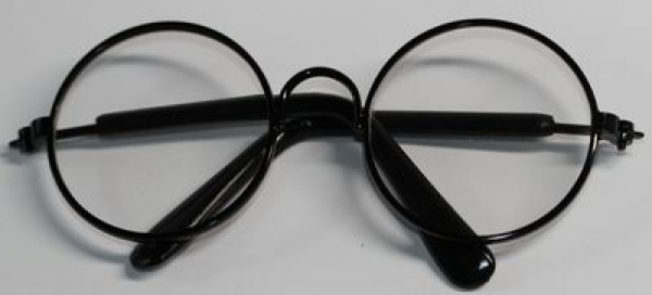 Brille 8 cm schwarz klare Gläser für Teddies oder Puppen Accessoire Requisite