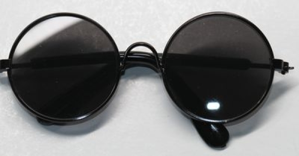 Brille Sonnenbrille 8 cm schwarz dunkle Gläser für Teddies oder Puppen Accessoire Requisite