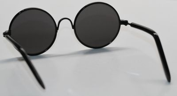 Brille Sonnenbrille 8 cm schwarz dunkle Gläser für Teddies oder Puppen Accessoire Requisite