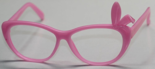 Brille 12 cm rosa ohne Gläser aus Kunststoff für Teddies oder Puppen Accessoire Requisite