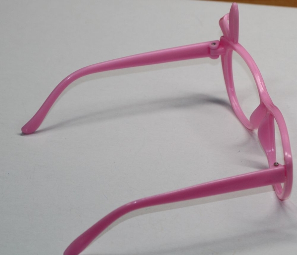 Brille 12 cm rosa ohne Gläser aus Kunststoff für Teddies oder Puppen Accessoire Requisite