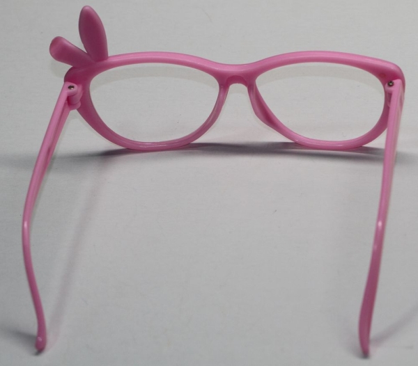 Brille 12 cm rosa ohne Gläser aus Kunststoff für Teddies oder Puppen Accessoire Requisite