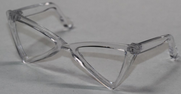 Brille 8,5 cm Kunststoff transparent klare Gläser für Teddies oder Puppen Accessoire Requisite
