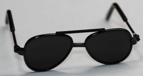 Brille 6,5 cm schwarz Gläser schwarz für Teddies oder Puppen Accessoire Requisite