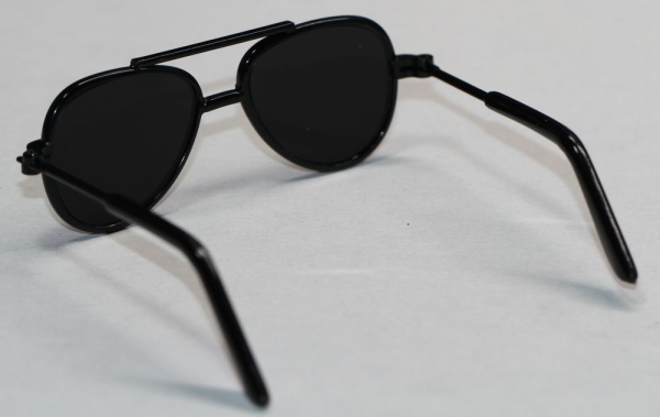 Brille 6,5 cm schwarz Gläser schwarz für Teddies oder Puppen Accessoire Requisite