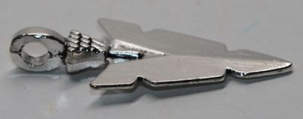 1 Anhänger Charm Pfeilspitze aus Metall silberfarben ca. 30 mm x 15 mm