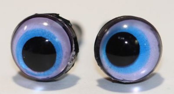 1 Paar 10 mm Sicherheitsaugen Comic Ball Kristall rosa-hellblau