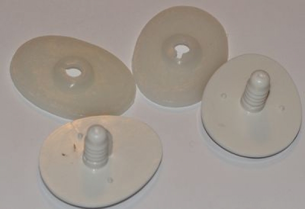 1 Paar 34 mm x 42 mm Sicherheitsaugen Comic weiß schwarz