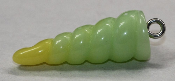 1 Einhorn-Horn 25,1 x 10 mm hellgrün-gelb