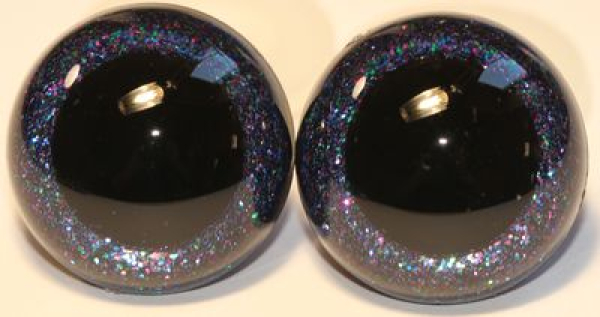 1 Paar Sicherheitsaugen Glitter Purpurblau