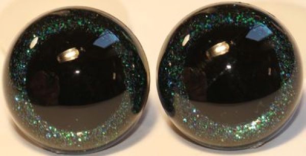 1 Paar Sicherheitsaugen Glitter Efeu