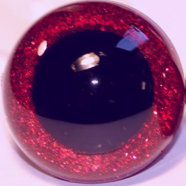 1 Paar Sicherheitsaugen Glitter Dunkelrot