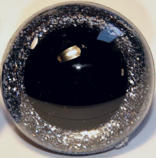 1 Paar Sicherheitsaugen Glitter Zinn