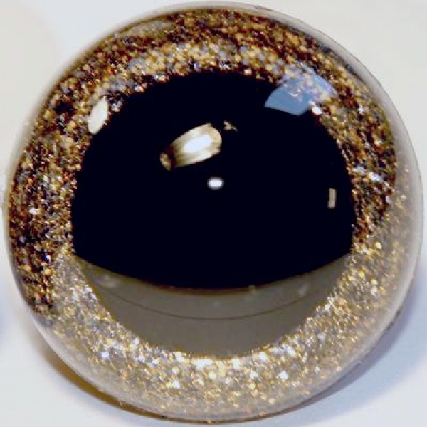 1 Paar Sicherheitsaugen Glitter Antikgold