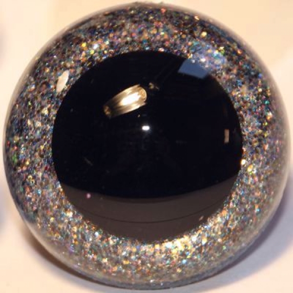 1 Paar Sicherheitsaugen Glitter Taubengrau