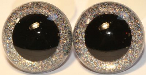 1 Paar Sicherheitsaugen Glitter Nebel