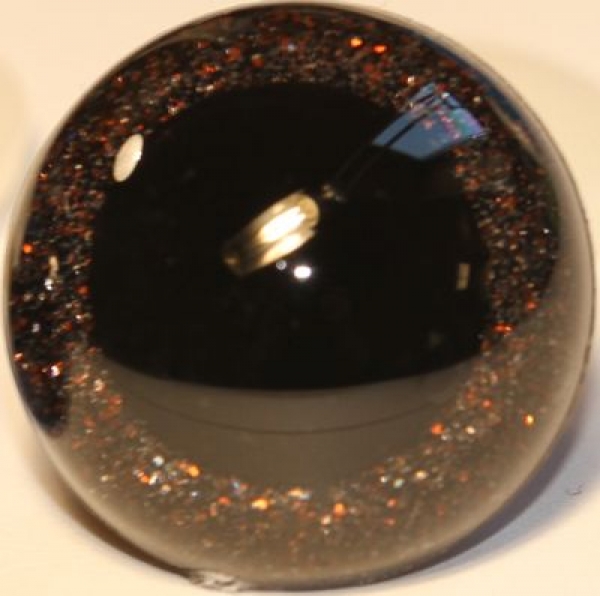 1 Paar Sicherheitsaugen Glitter Dunkelbraun