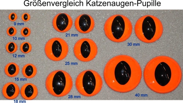 1 Paar Katzenaugen Drachenaugen Sicherheitsaugen hellgrün transparent