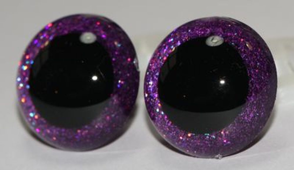 Sicherheitsaugen Glitter Holo irisierend Deep Purple 3