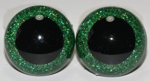 Sicherheitsaugen Glitter Holo irisierend Grün 2