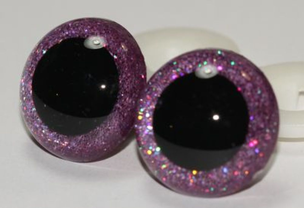 Sicherheitsaugen Glitter Holo irisierend Light Purple 3