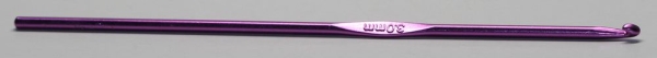 1 Häkelnadel 3 mm Metall beere