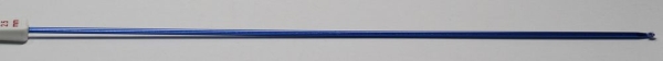 1 Häkelnadel 2,5 mm Metall blau tunesisch