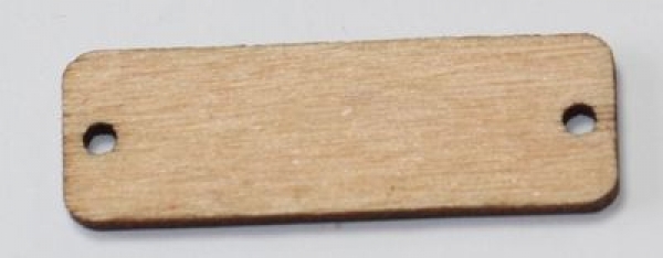 1 Button aus Holz "handmade" Holz dunkel rechteckig