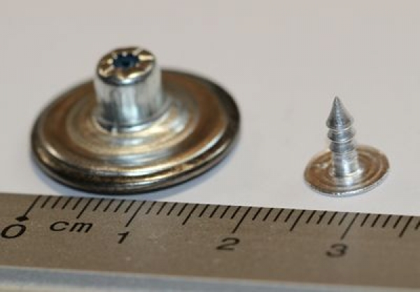 1 Knopf aus Metall für Jeans ca. 2 cm