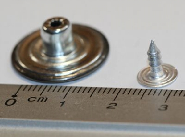 1 Knopf aus Metall für Jeans ca. 2 cm