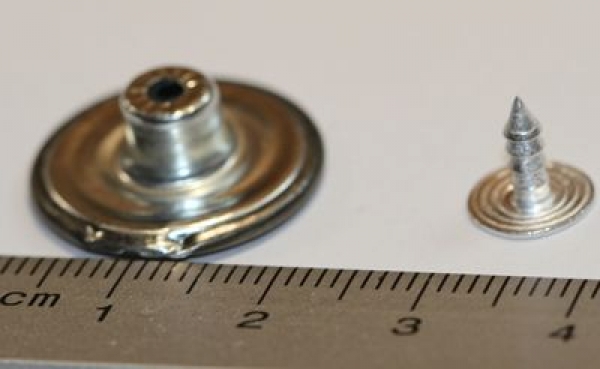 1 Knopf aus Metall für Jeans ca. 2 cm
