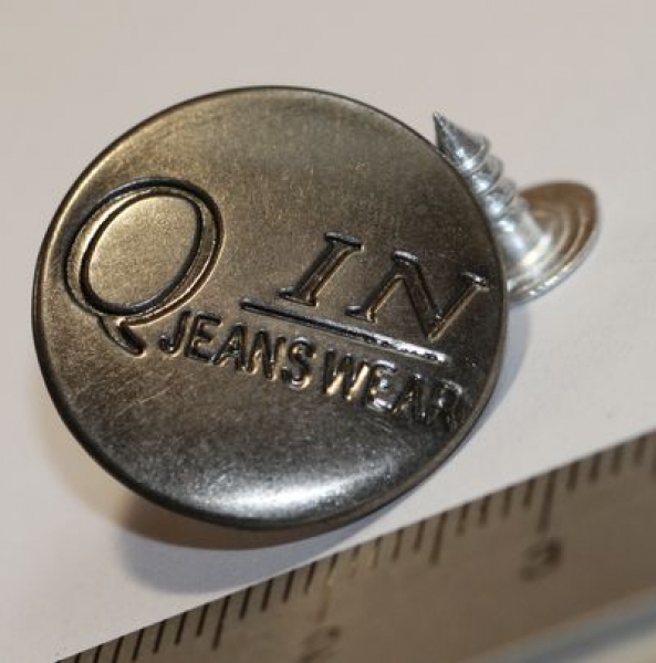 1 Knopf aus Metall für Jeans ca. 2 cm