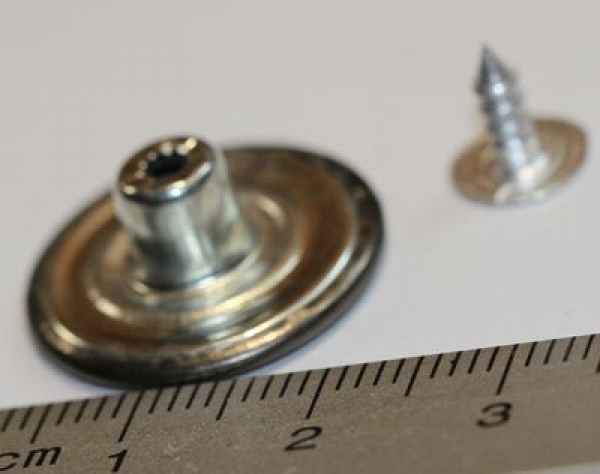 1 Knopf aus Metall für Jeans ca. 2 cm