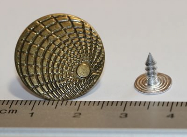 1 Knopf aus Metall für Jeans ca. 2 cm