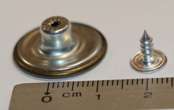 1 Knopf aus Metall für Jeans ca. 2 cm