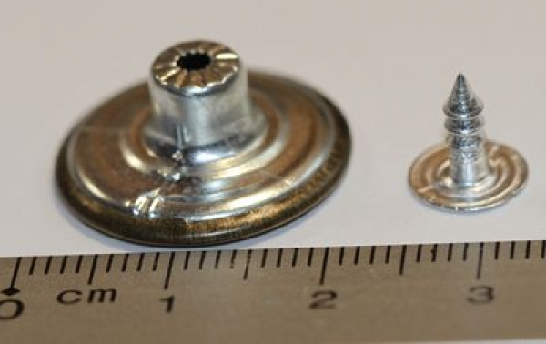 1 Knopf aus Metall für Jeans ca. 2 cm