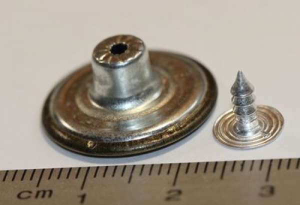 1 Knopf aus Metall für Jeans ca. 2 cm
