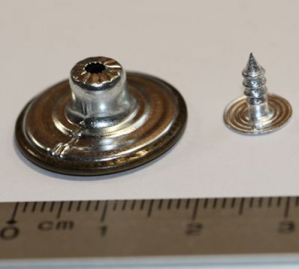 1 Knopf aus Metall für Jeans ca. 2 cm