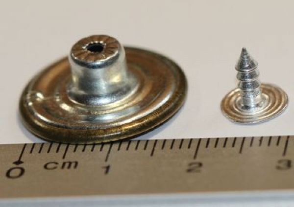 1 Knopf aus Metall für Jeans ca. 2 cm