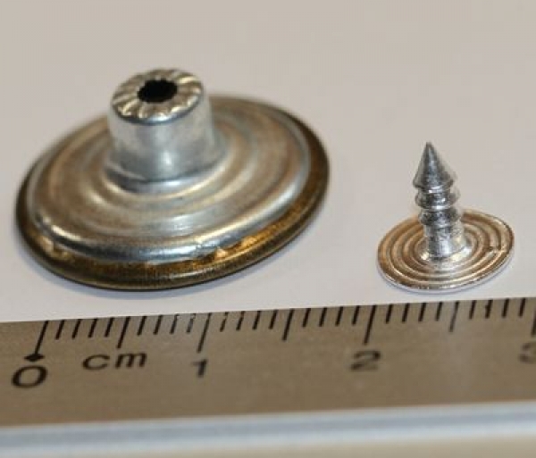 1 Knopf aus Metall für Jeans ca. 2 cm