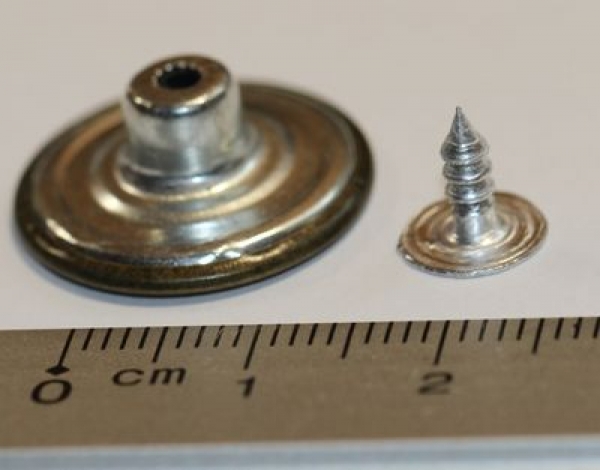 1 Knopf aus Metall für Jeans ca. 2 cm