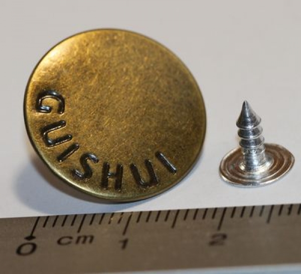 1 Knopf aus Metall für Jeans ca. 2 cm