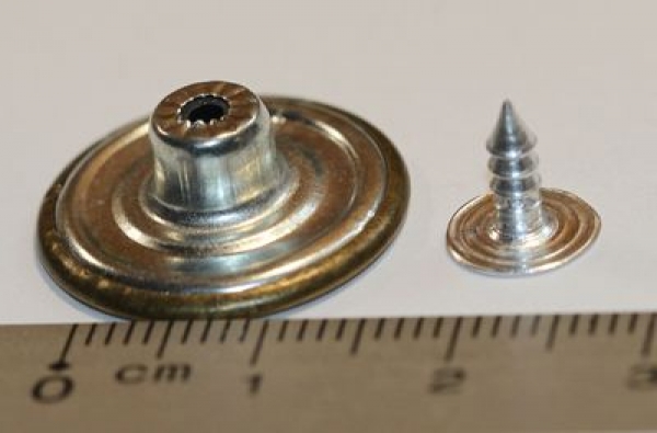 1 Knopf aus Metall für Jeans ca. 2 cm