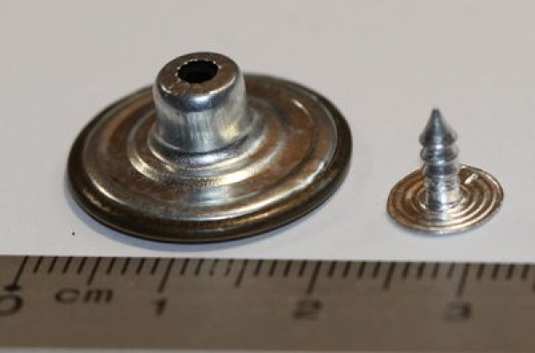 1 Knopf aus Metall für Jeans ca. 2 cm
