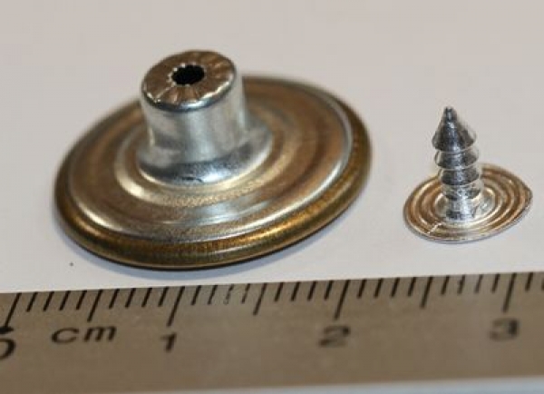 1 Knopf aus Metall für Jeans ca. 2 cm