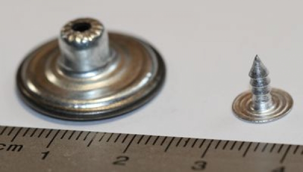 1 Knopf aus Metall für Jeans ca. 2 cm