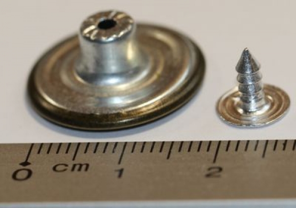 1 Knopf aus Metall für Jeans ca. 2 cm