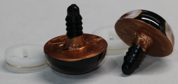 1 Paar Katzenaugen Drachenaugen Sicherheitsaugen zimt metallic