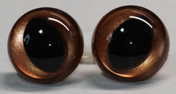 1 Paar Katzenaugen Drachenaugen Sicherheitsaugen zimt metallic
